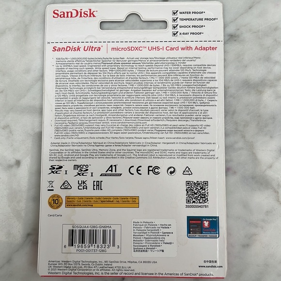 3 PCs 128GB San disk card bundle - Picture 5 of 5